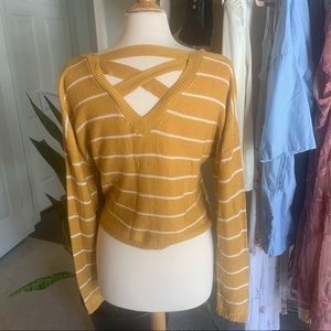 Serendipity knit sweater with cross back details